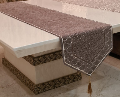 Groki Brown 183 cm Table Runner(Cotton)