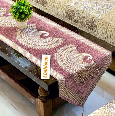 Clothloom Pink 183 cm Table Runner(Chenille)
