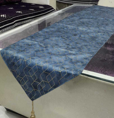 DNP Blue 183 cm Table Runner(Velvet)