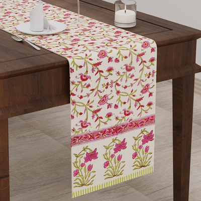 Blocks Of India Multicolor 182 cm Table Runner(Canvas)