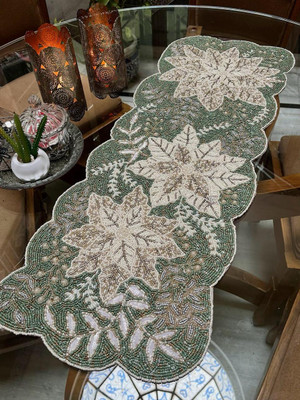 AMIGOSSTUDIO Multicolor 91 cm Table Runner(Polyester)