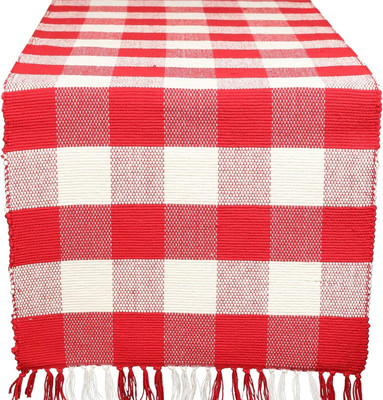 Sai Red 40 cm Reversible Table Runner(Cotton)
