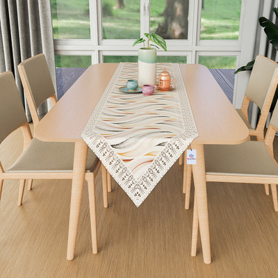 Heart Home Yellow 190 cm Reversible Table Runner(PVC)