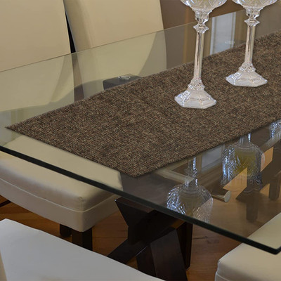 KUBER INDUSTRIES Black 94 cm Table Runner(Cotton)