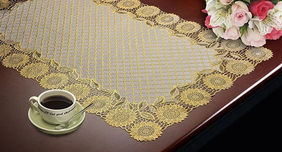 DELHI PVC CORP Gold 101 cm Table Runner(PVC)