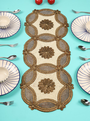 Hawamahal Multicolor 90 cm Table Runner(Polyester)