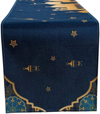 RRcrafts Blue 180 cm Table Runner(Velvet)