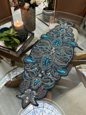 AMIGOSSTUDIO Multicolor 91 cm Table Runner(Polyester)