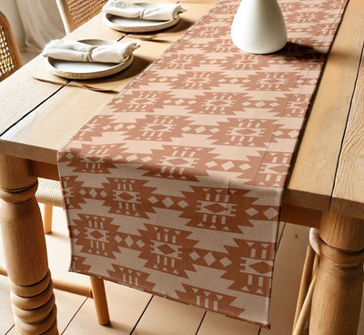 Vargottam Brown 152 cm Table Runner(Cotton)