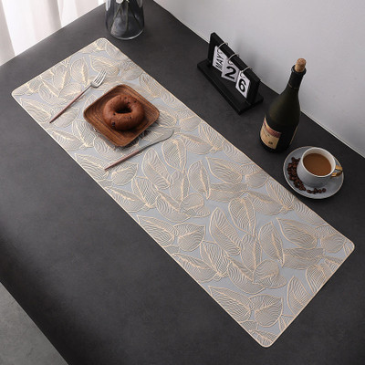 Dakshya Industries Gold 92 cm Table Runner(Vinyl, PVC)