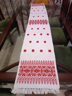 Mohura Handloom Multicolor 150 cm Table Runner(Cotton)