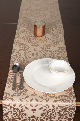 Home-The best is for you Gold 152 cm Table Runner(Cotton)
