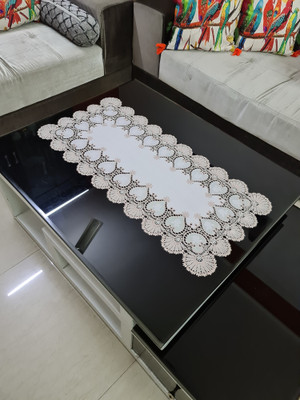 SHRI MAHAVIR IMPEX Multicolor 40 cm Table Runner(PVC)