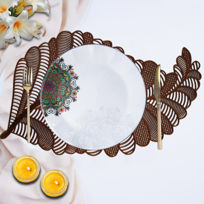 Groki Brown 35 cm Table Runner(Polyester)