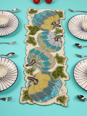 Hawamahal Multicolor 90 cm Table Runner(Polyester)