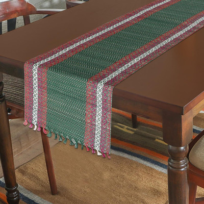 orric Green 152 cm Reversible Table Runner(River Grass)