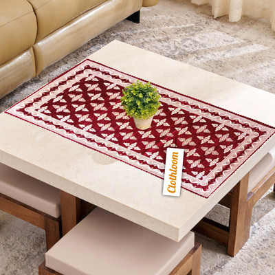 Clothloom Maroon 92 cm Table Runner(Chenille)