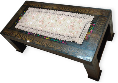 MONKDECOR Brown 83.82 cm Table Runner(Cotton)
