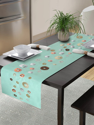 Alina decor Light Green 152 cm Table Runner(Polyester)