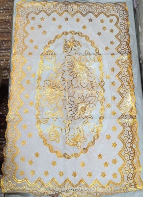 SHRI MAHAVIR IMPEX Gold 100 cm Table Runner(PVC)