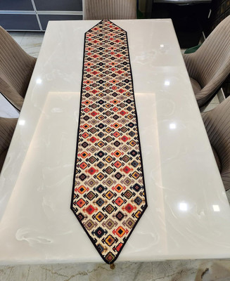 MONKDECOR Multicolor 177.8 cm Table Runner(Velvet)