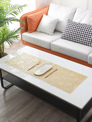 Dakshya Industries Gold 91 cm Table Runner(PVC)