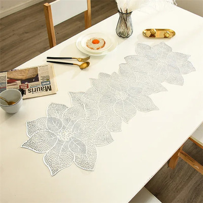 DECOLOGY Silver 91 cm Table Runner(Vinyl)
