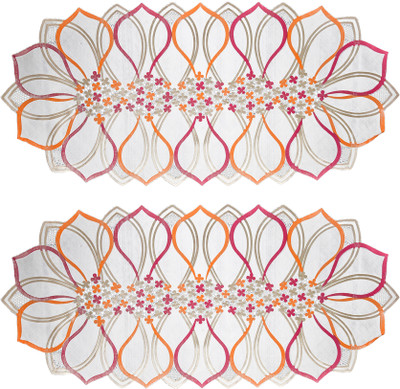 KUBER INDUSTRIES Gold 85 cm Table Runner(PVC)