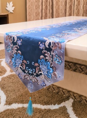 Groki Blue 183 cm Table Runner(Velvet)