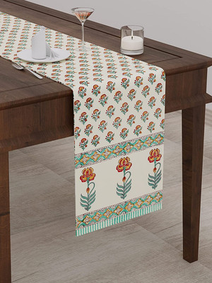 Blocks Of India Multicolor 182 cm Table Runner(Canvas)