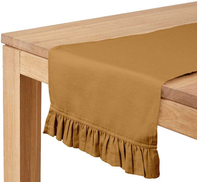 Vargottam Brown 91.44 cm Table Runner(Cotton)