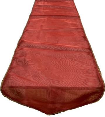 SILVER CRESCENT Maroon 135 cm Reversible Table Runner(Synthetic)