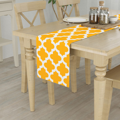 HOMEMONDE Yellow 182 cm Table Runner(Cotton)