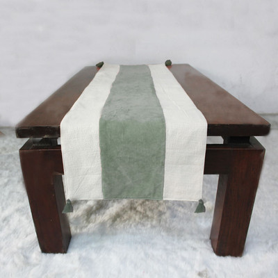 Dekor World Green 120 cm Table Runner(Cotton)