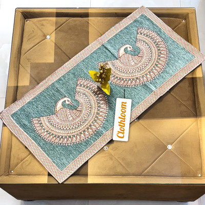 Clothloom Multicolor 92 cm Table Runner(Chenille)