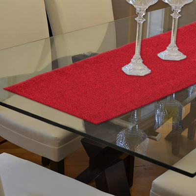 KUBER INDUSTRIES Maroon 94 cm Table Runner(Cotton)