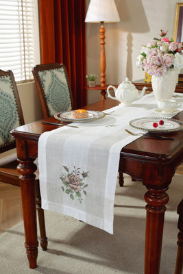 MONKDECOR Brown 177.8 cm Table Runner(Linen)