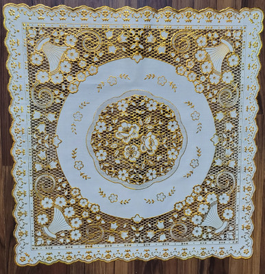 DELHI PVC CORP Gold 50 cm Table Runner(Lace)
