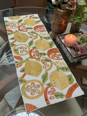 AMIGOSSTUDIO Multicolor 91 cm Table Runner(Polyester)