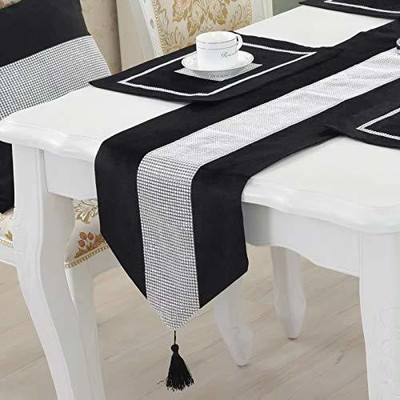 The Purple Tree Black 182 cm Table Runner(Velvet)