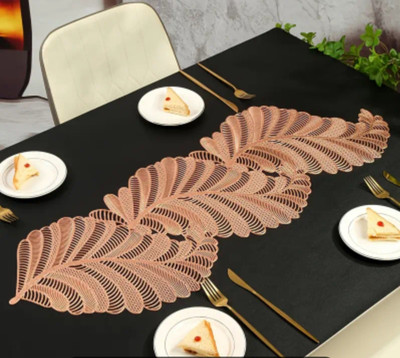 MONKDECOR Multicolor, Orange 84 cm Table Runner(Synthetic)