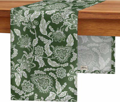 Vargottam Green 152 cm Table Runner(Cotton)