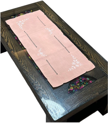MONKDECOR Pink 84 cm Table Runner(Linen)