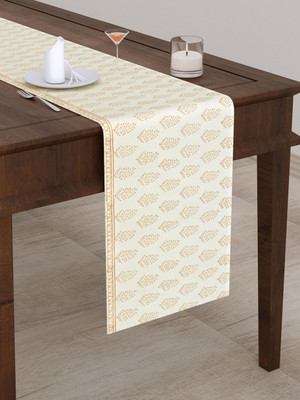 Blocks Of India Gold 182 cm Table Runner(Canvas)