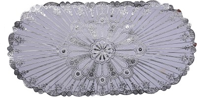 KUBER INDUSTRIES Silver 87 cm Table Runner(Nylon)