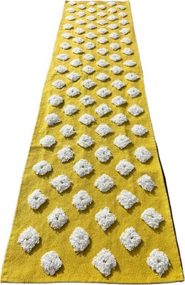 SIYA TEXTILES Yellow 160 cm Table Runner(Cotton)