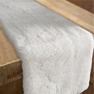 PICKKART White 150 cm Reversible Table Runner(Polyester)