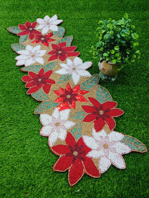 A Z hand made design Multicolor 91 cm Reversible Table Runner(Cotton)
