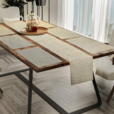 Casanest Beige 183 cm Reversible Table Runner(Organic Cotton)