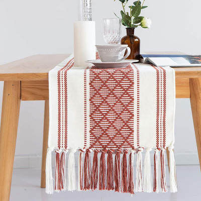 Bloomtex Maroon 137 cm Reversible Table Runner(Cotton)